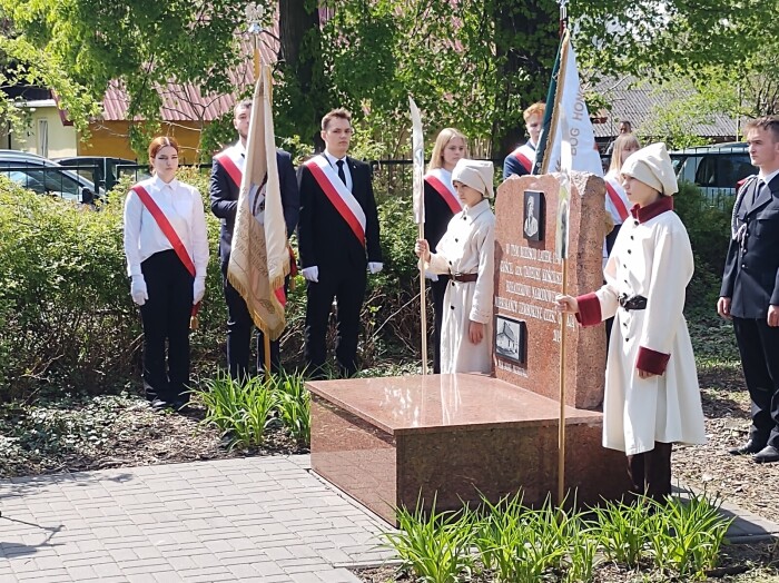 Poczet Sztandarowy przy pominku Tadeusza Kościuszki